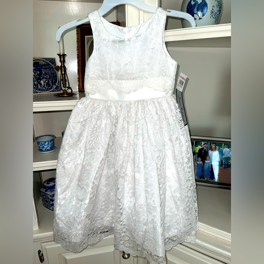 NWT Jayne Copeland White Lace Formal Dress